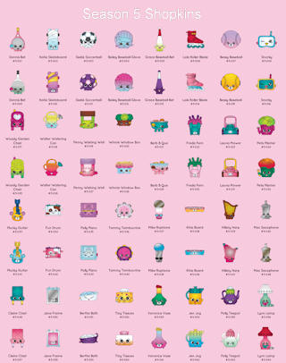 season 5 Shopkins full list season 5 shopkins list - click for larger image